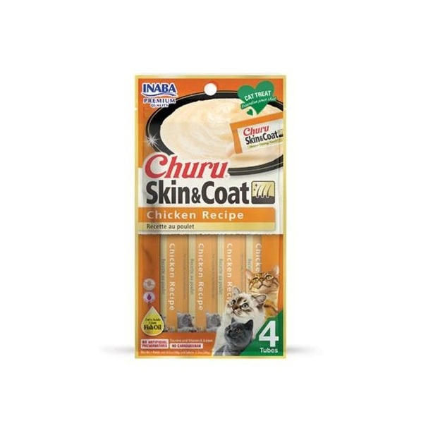 Pamlsok Inaba Churu Skin & Coat cat Kura 4 tuby 56 g